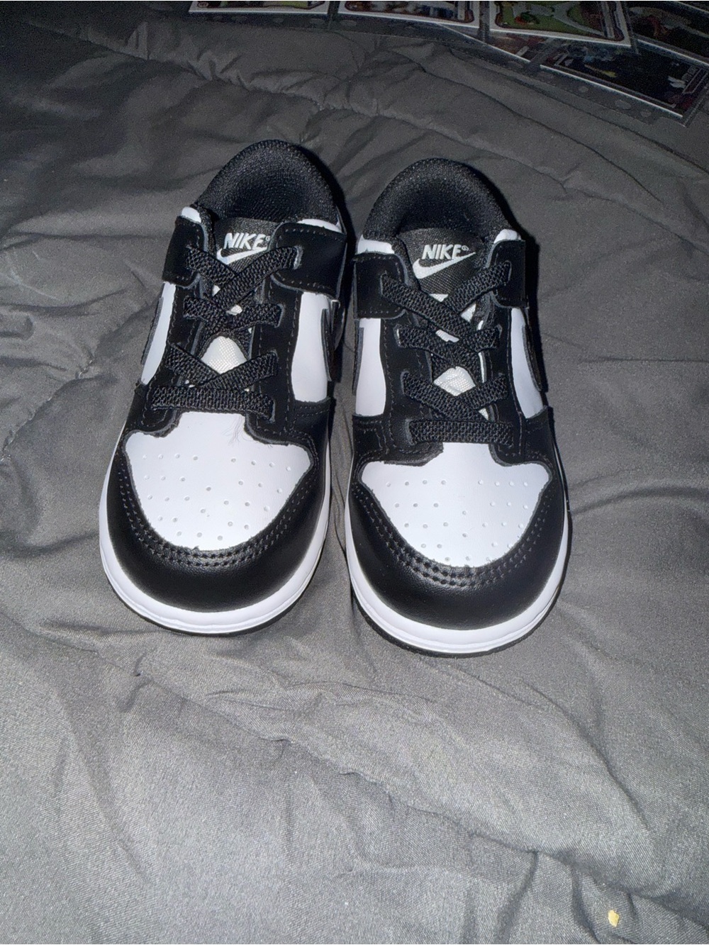 Nike Kids Black and White Low-Top Sneakers